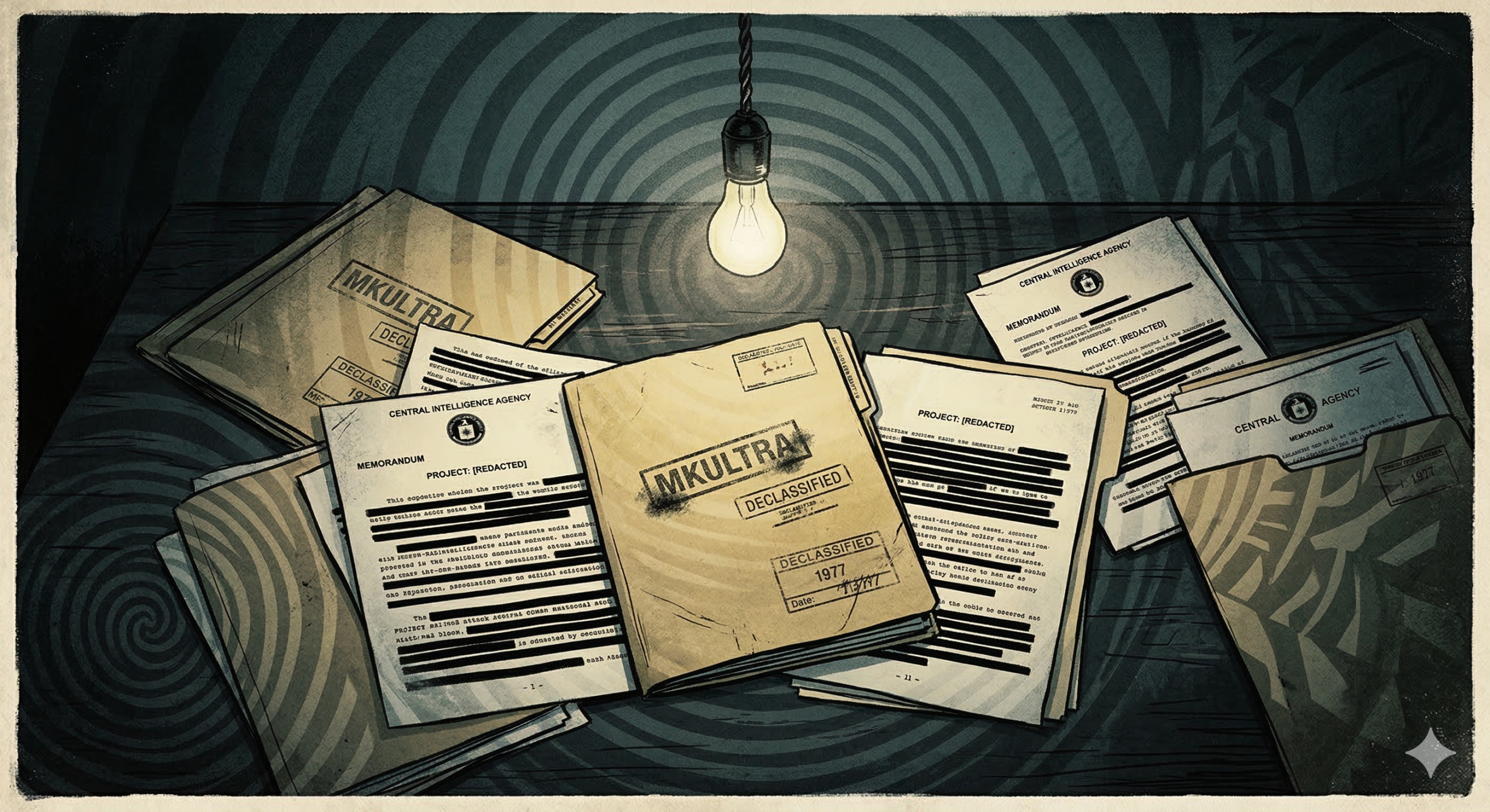 Declassified CIA documents from MKUltra mind control program experiments